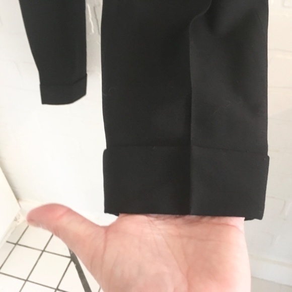 Club Monaco Women’s Trousers Ankle Pants Darted Pockets Tropical Wool Black 00 - Picture 5 of 13